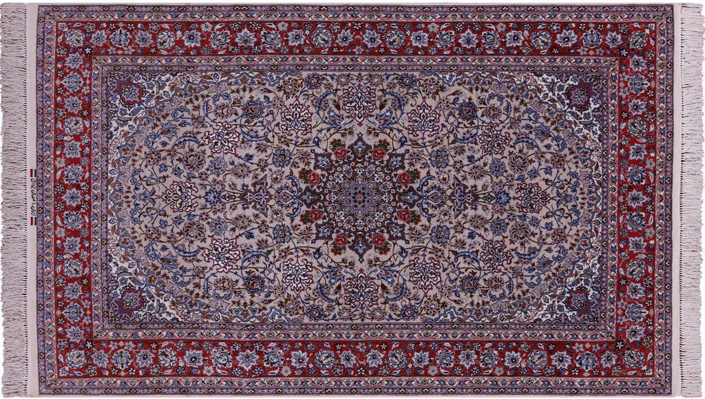 Signed Persian Isfahan Hand Knotted Wool & Silk Rug - Manhattan Rugs