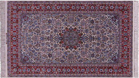 Signed Persian Isfahan Hand Knotted Wool & Silk Rug - Manhattan Rugs