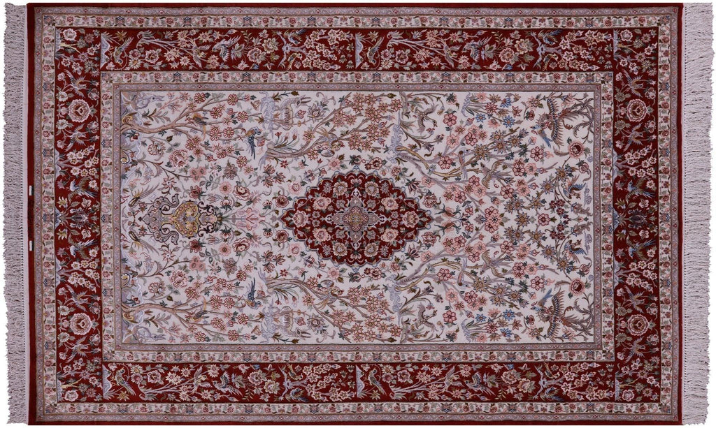 Signed Persian Isfahan Hand Knotted Wool & Silk Rug - Manhattan Rugs