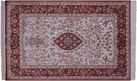 Signed Persian Isfahan Hand Knotted Wool & Silk Rug - Manhattan Rugs
