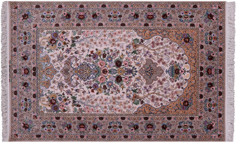 Signed Hand Knotted Wool & Silk Persian Isfahan Rug - Manhattan Rugs