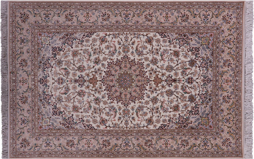 Wool & Silk Signed Isfahan Persian Rug - Manhattan Rugs