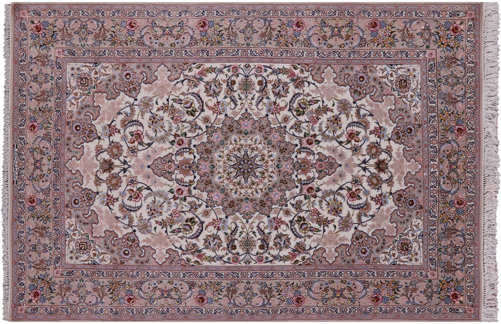 Wool & Silk Signed Isfahan Persian Rug - Manhattan Rugs