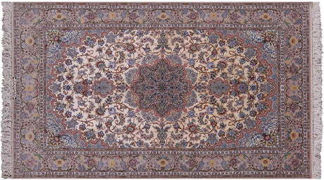 Super Fine Wool & Silk Signed Persian Isfahan Area Rug - Manhattan Rugs