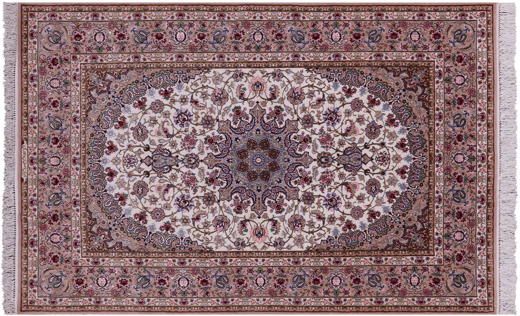 Signed Persian Isfahan Wool & Silk Area Rug - Manhattan Rugs