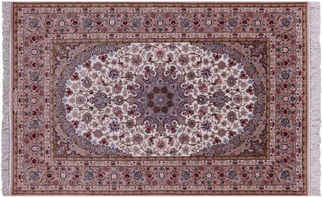 Signed Persian Isfahan Wool & Silk Area Rug - Manhattan Rugs