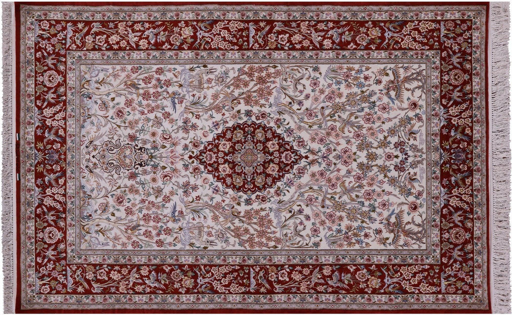 Wool & Silk Signed Isfahan Persian Rug - Manhattan Rugs