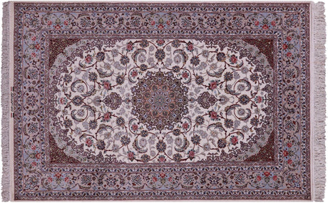 Wool & Silk Signed Isfahan Persian Rug - Manhattan Rugs