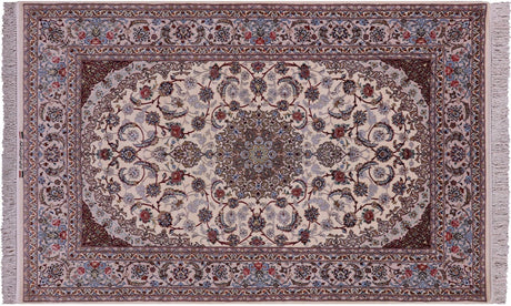 Wool & Silk Hand Knotted Persian Signed Isfahan Rug - Manhattan Rugs