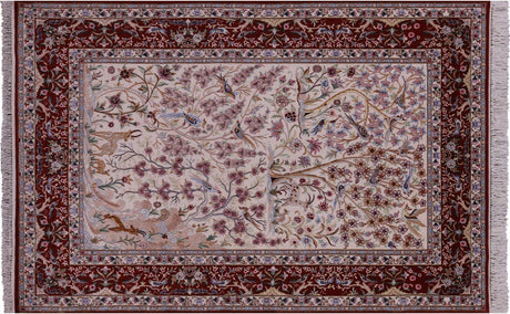 Persian Signed Isfahan Hand Knotted Wool & Silk Area Rug - Manhattan Rugs