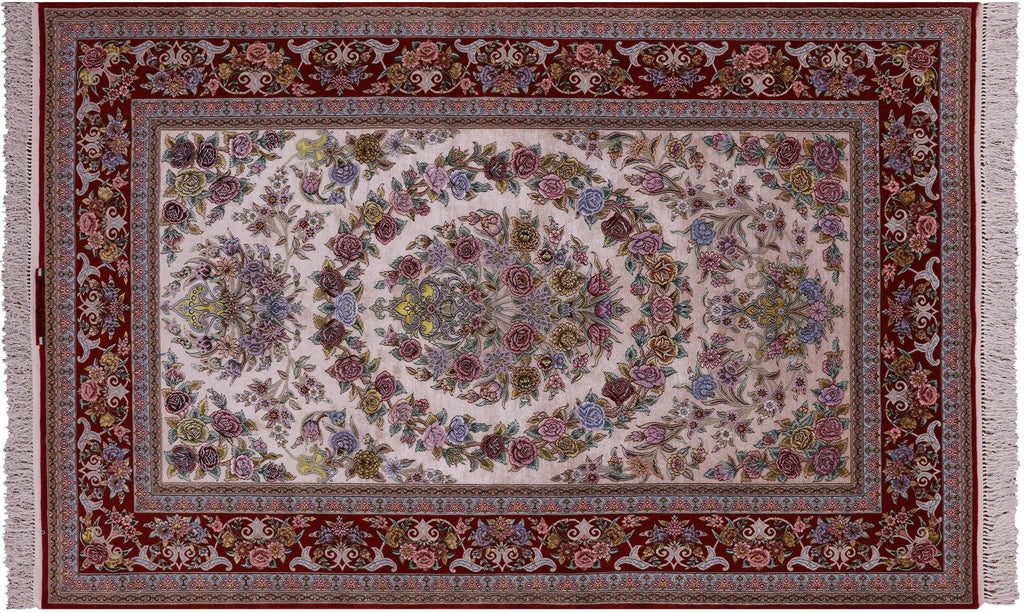 Super Fine Persian Isfahan Signed Hand Knotted Silk Rug - Manhattan Rugs