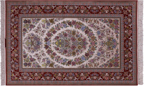 Super Fine Persian Isfahan Signed Hand Knotted Silk Rug - Manhattan Rugs