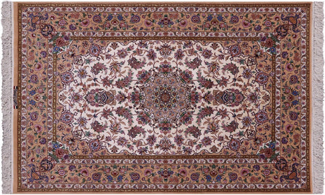 Super Fine Signed Persian Isfahan Silk Handmade Rug - Manhattan Rugs