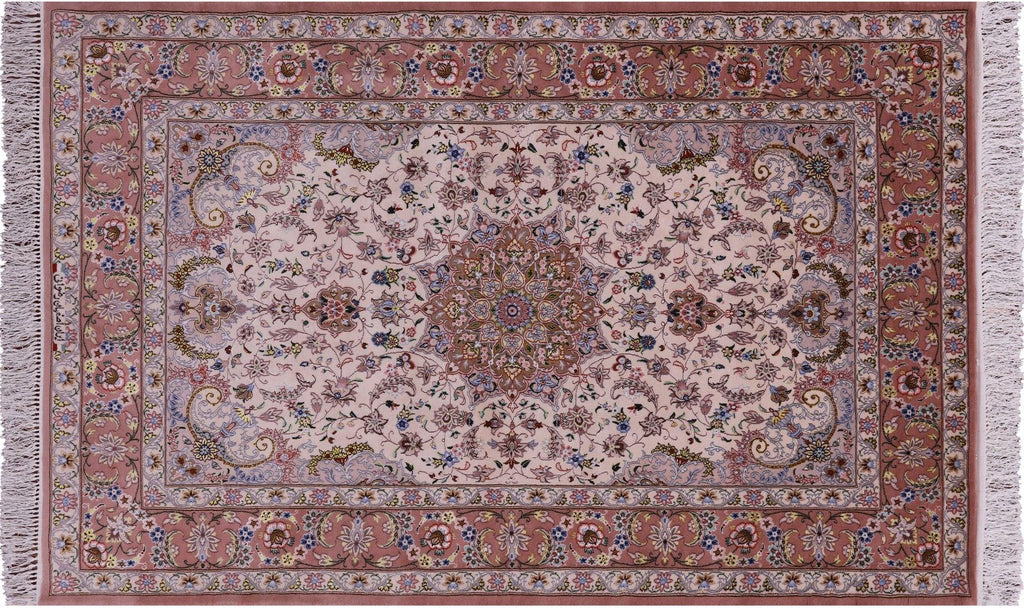 Signed Persian Isfahan Wool & Silk Area Rug - Manhattan Rugs