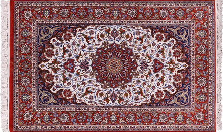 Signed Persian Isfahan Handmade Wool & Silk Area Rug - Manhattan Rugs