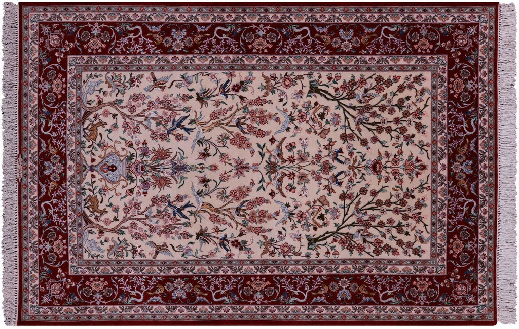 Signed Persian Isfahan Hand Knotted Wool & Silk Rug - Manhattan Rugs
