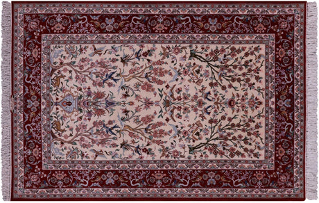 Signed Persian Isfahan Hand Knotted Wool & Silk Rug - Manhattan Rugs