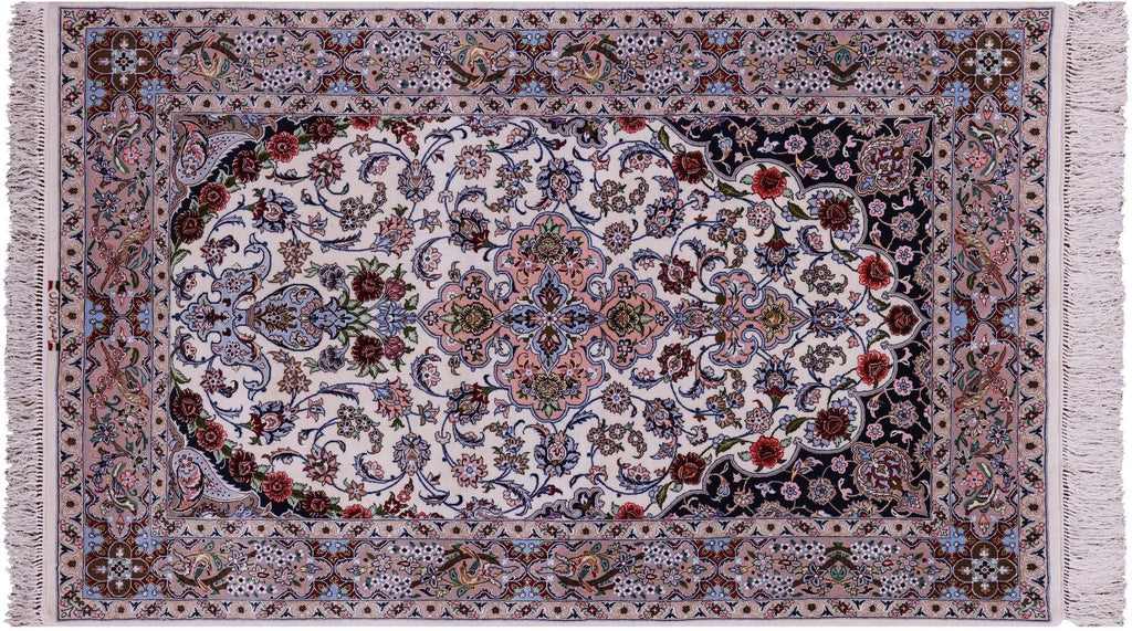Signed Persian Isfahan Wool & Silk Hand Knotted Rug - Manhattan Rugs