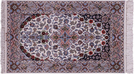 Signed Persian Isfahan Wool & Silk Hand Knotted Rug - Manhattan Rugs
