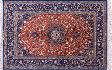 Signed Super Fine Persian Isfahan Hand Knotted Silk Area Rug - Manhattan Rugs