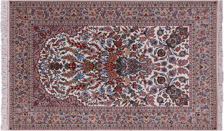 Persian Signed Isfahan Hand Knotted Wool & Silk Rug - Manhattan Rugs