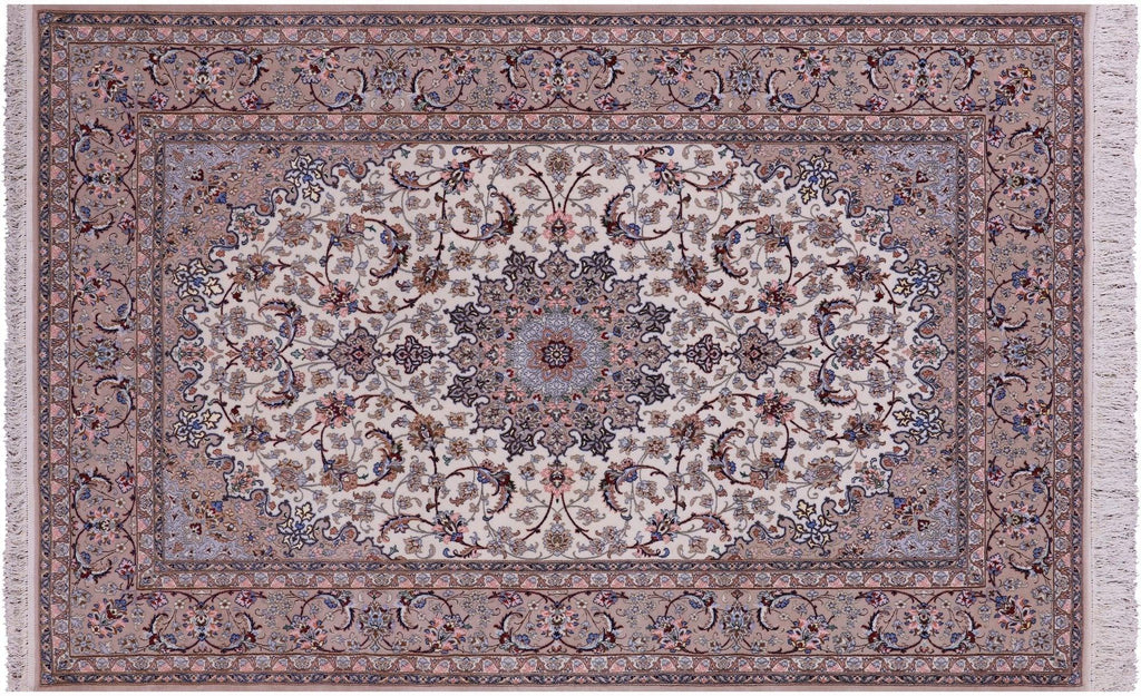 Persian Isfahan Signed Handmade Wool & Silk Rug - Manhattan Rugs