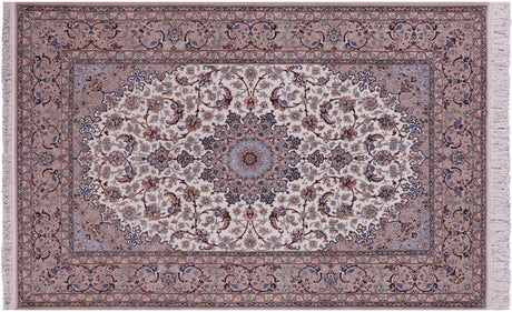 Persian Isfahan Signed Handmade Wool & Silk Rug - Manhattan Rugs