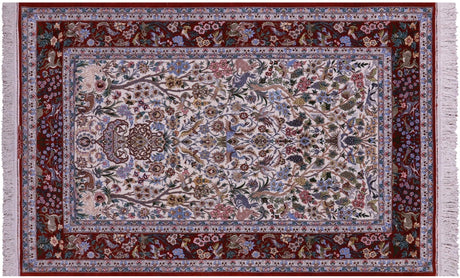 Signed Persian Isfahan Hand Knotted Wool & Silk Rug - Manhattan Rugs