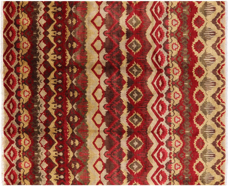 Ikat Hand Knotted Wool Rug - Manhattan Rugs