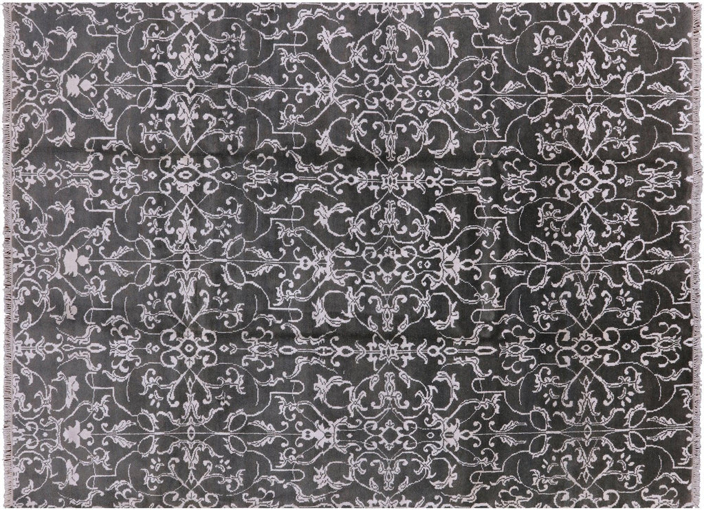 Modern Hand Knotted Wool & Silk Rug - Manhattan Rugs