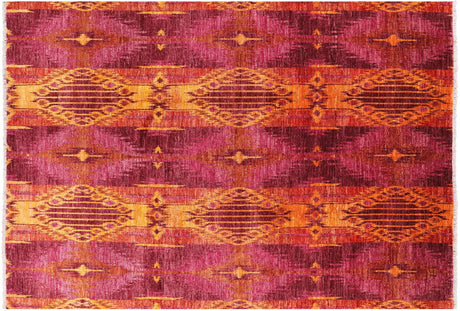 Ikat Hand Knotted Wool Rug - Manhattan Rugs