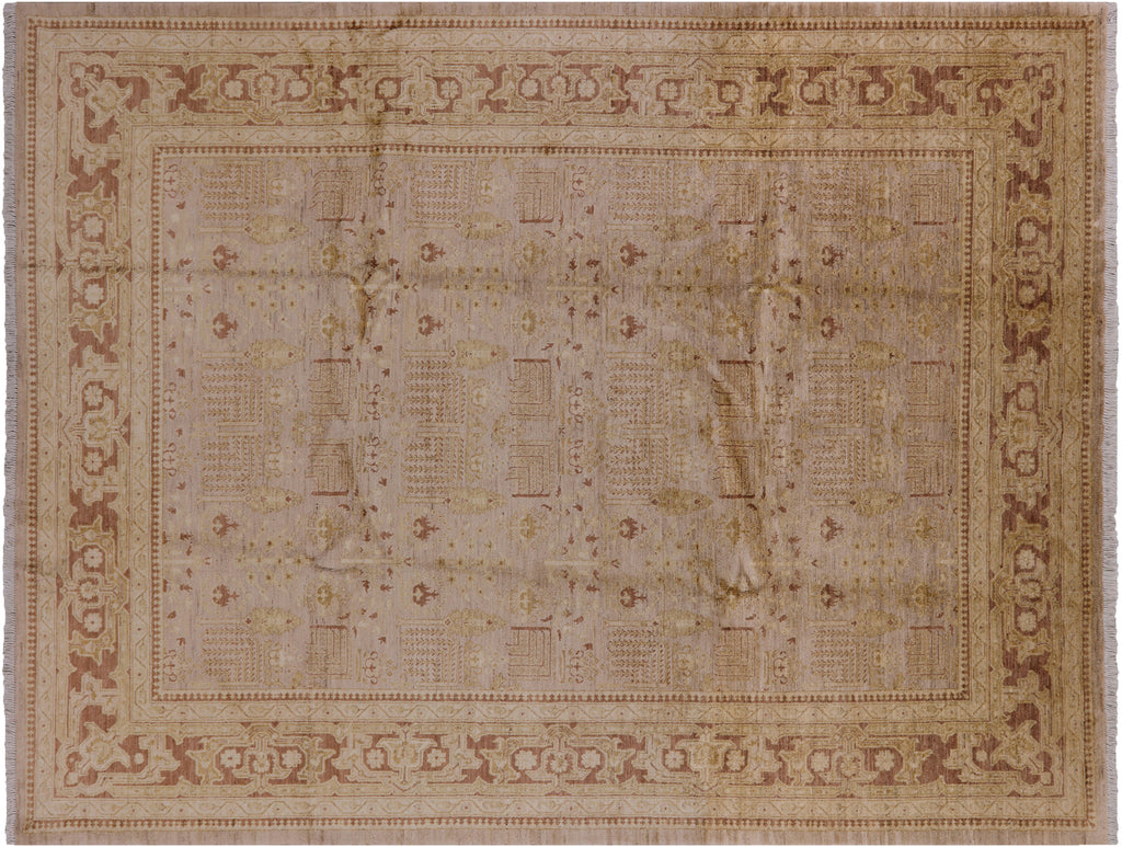 Light Brown Persian Ziegler Handmade Wool Rug 9' 1" X 11' 10" - W1575