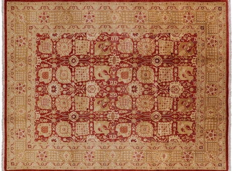 Red Persian Tabriz Handmade Wool Rug - Manhattan Rugs