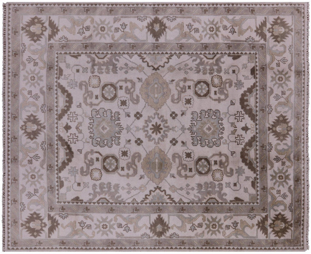 Tone on Tone Ivory Turkish Oushak Handmade Wool Rug - Manhattan Rugs