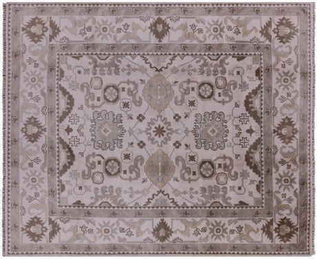 Tone on Tone Ivory Turkish Oushak Handmade Wool Rug - Manhattan Rugs