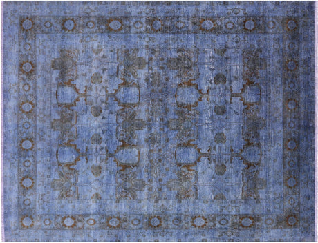 Overdyed Full Pile Hand-Knotted Wool Rug - Manhattan Rugs
