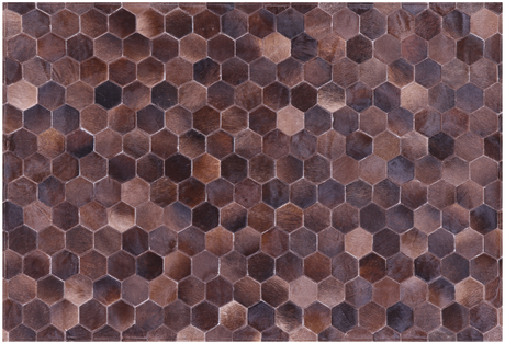 Brown Natural Cowhide Hand Stitched Rug - Manhattan Rugs