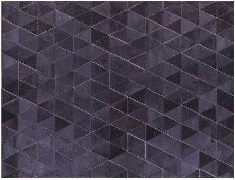 Black Natural Cowhide Hand Stitched Rug - Manhattan Rugs