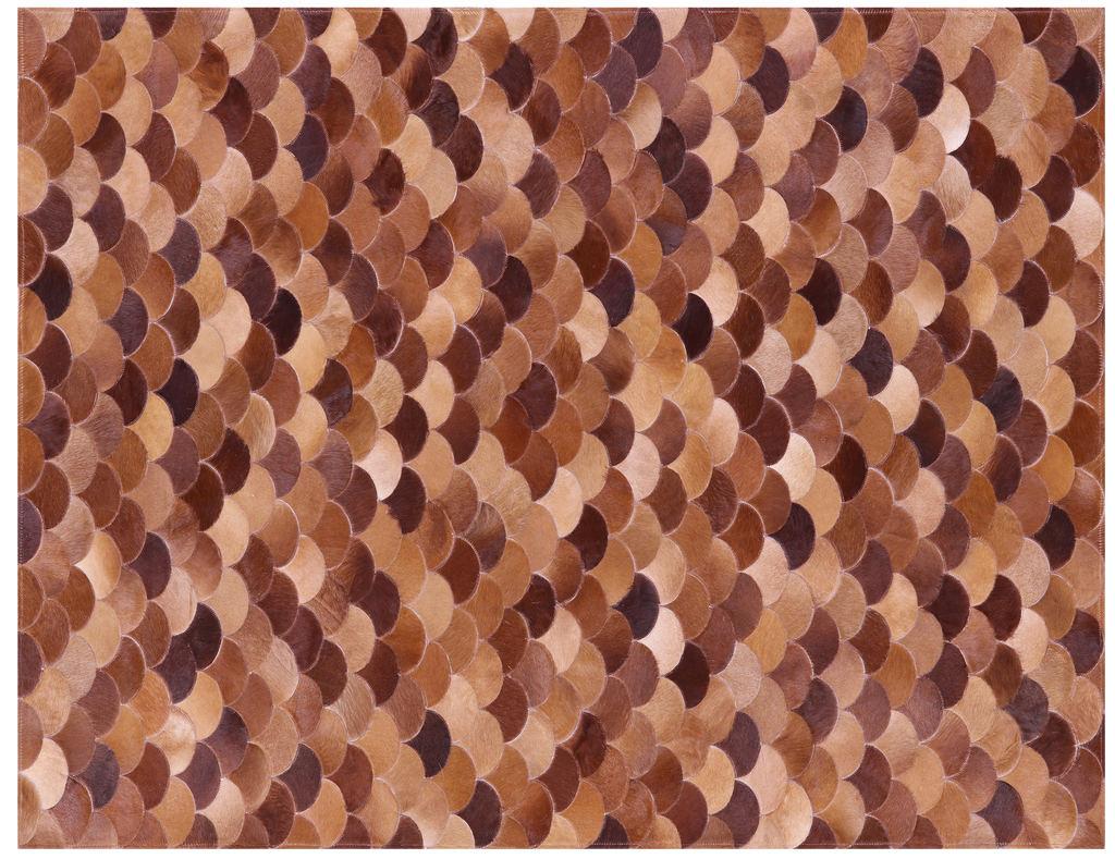 Brown Natural Cowhide Hand Stitched Rug - Manhattan Rugs