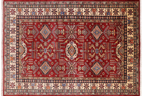 Super Kazak Handmade Wool Area Rug - Manhattan Rugs