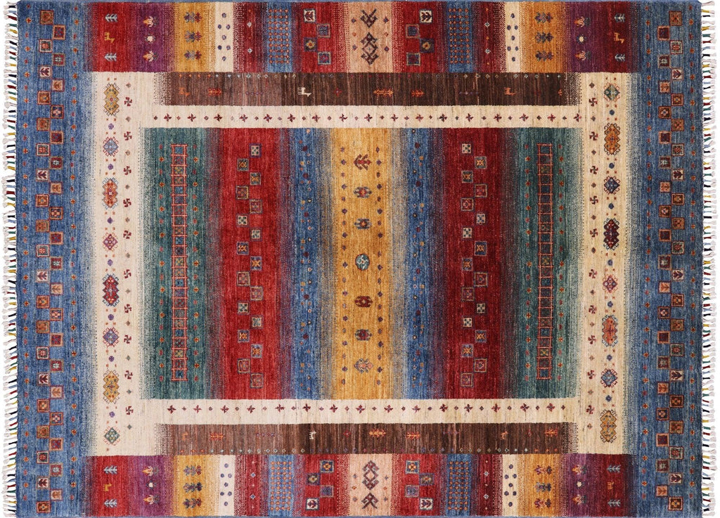 Tribal Persian Gabbeh Handmade Wool Rug - Manhattan Rugs