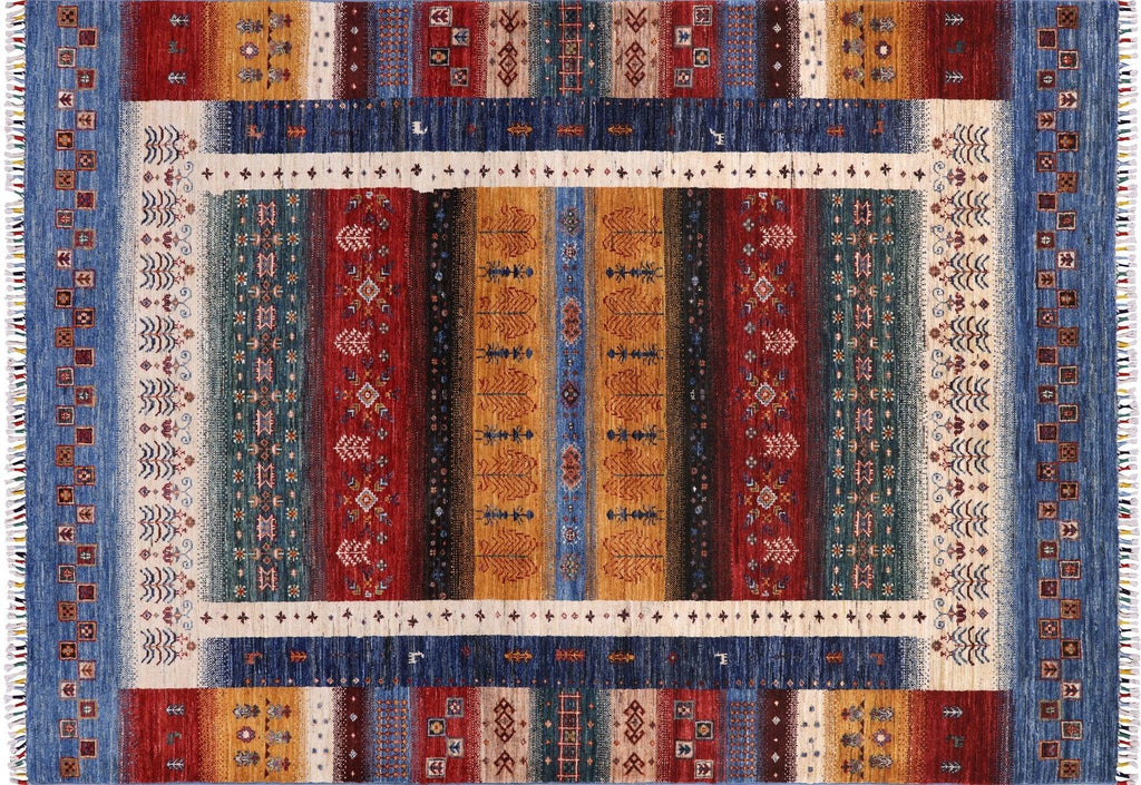 Hand Knotted Tribal Persian Gabbeh Wool Rug - Manhattan Rugs