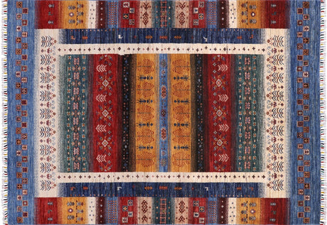 Hand Knotted Tribal Persian Gabbeh Wool Rug - Manhattan Rugs