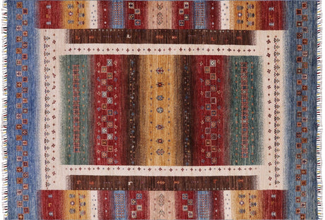 Persian Gabbeh Tribal Hand-Knotted Wool Rug - Manhattan Rugs