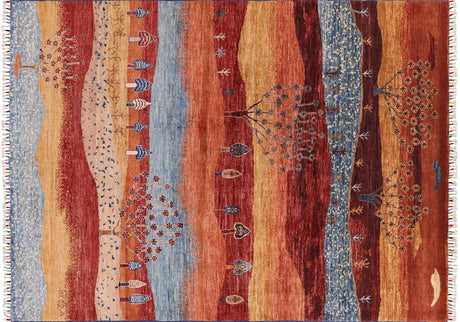 Persian Tribal Gabbeh Handmade Wool Rug - Manhattan Rugs