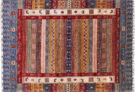 Hand Knotted Tribal Persian Gabbeh Wool Rug - Manhattan Rugs