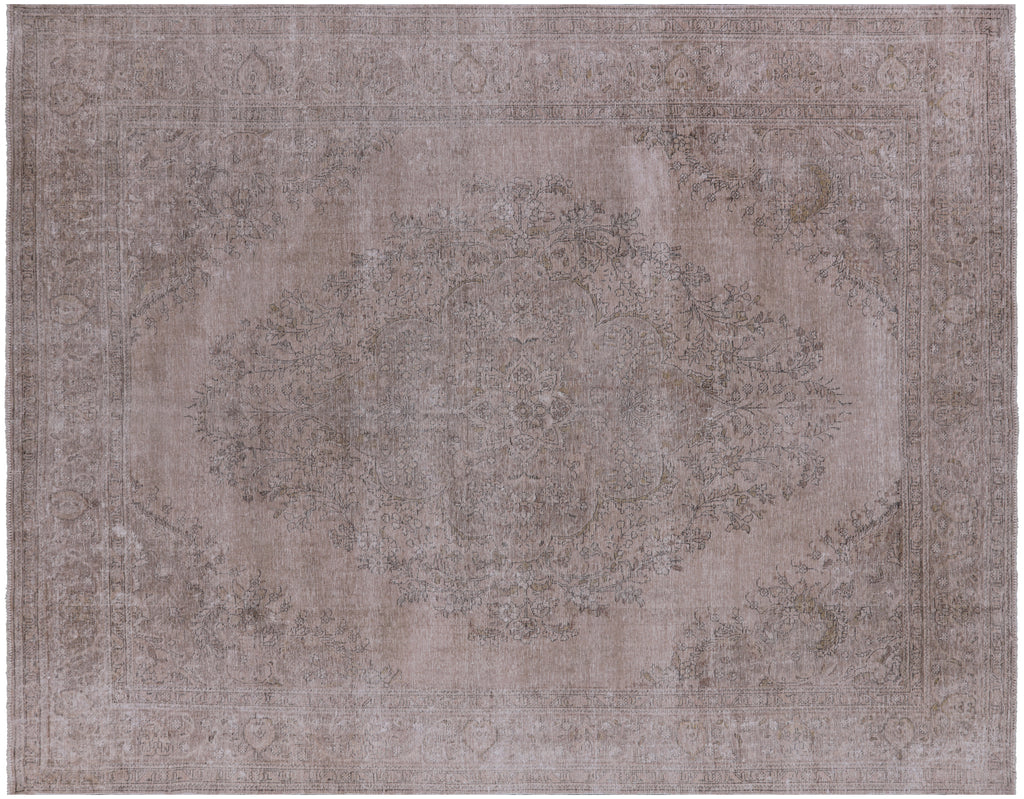 SUPER SALE Ivory Persian Overdyed Handmade Wool Area Rug 9' 10" X 12' 7" - P9403