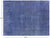 Blue Persian Overdyed Hand Knotted Area Rug 9' 6" X 12' 6" - P9412