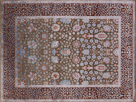 Hand Knotted Silk With Oxidized Wool Rug - Manhattan Rugs