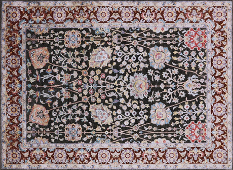 Silk With Oxidized Wool Hand Knotted Area Rug - Manhattan Rugs